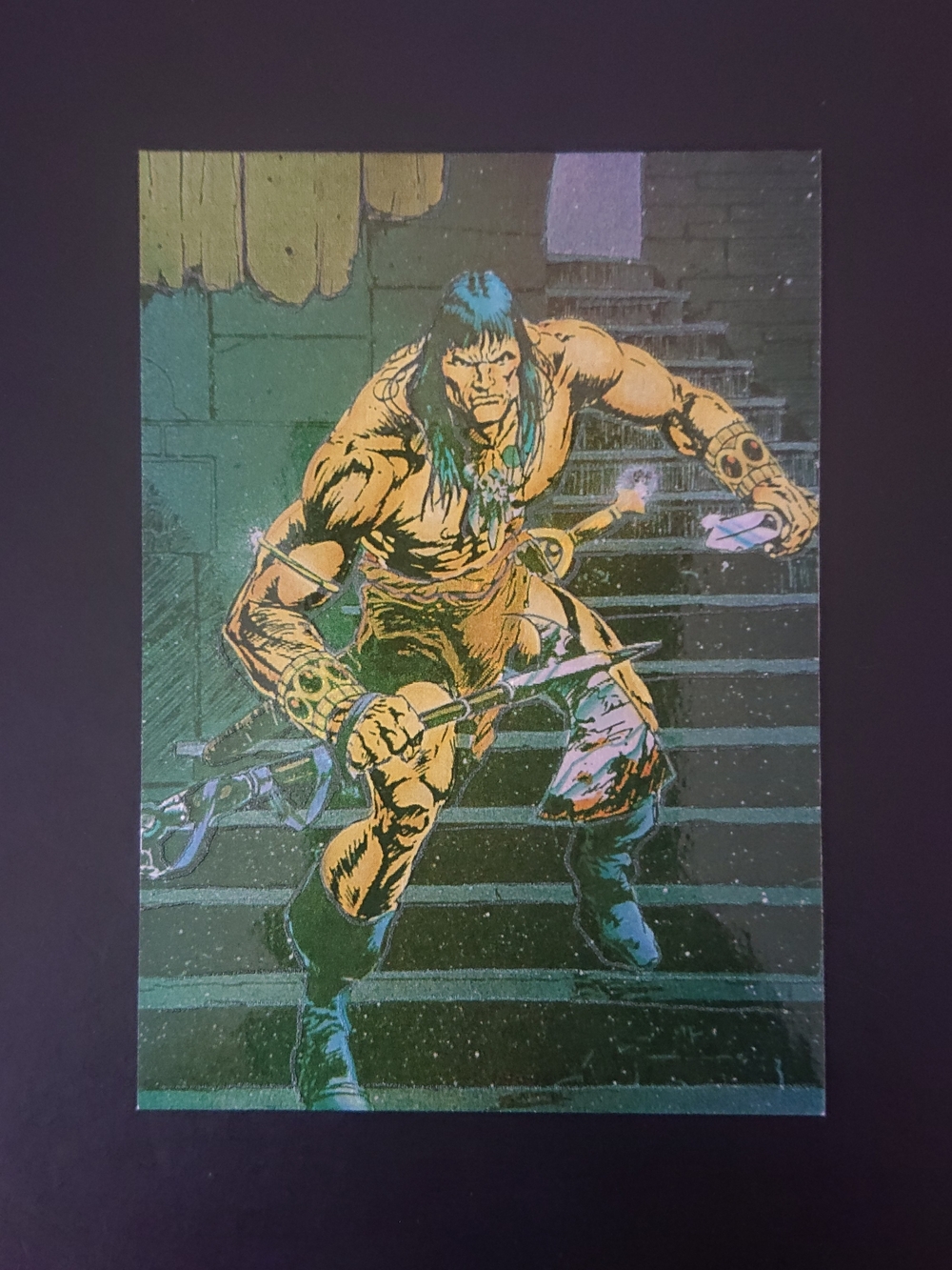 1995 Comic Images - Chromium Conan III - M6 Battle Descent Magnachrome Card